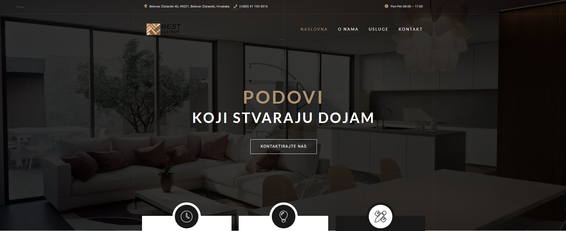 Izrada web stranice za klijenta Best parket j.d.o.o.