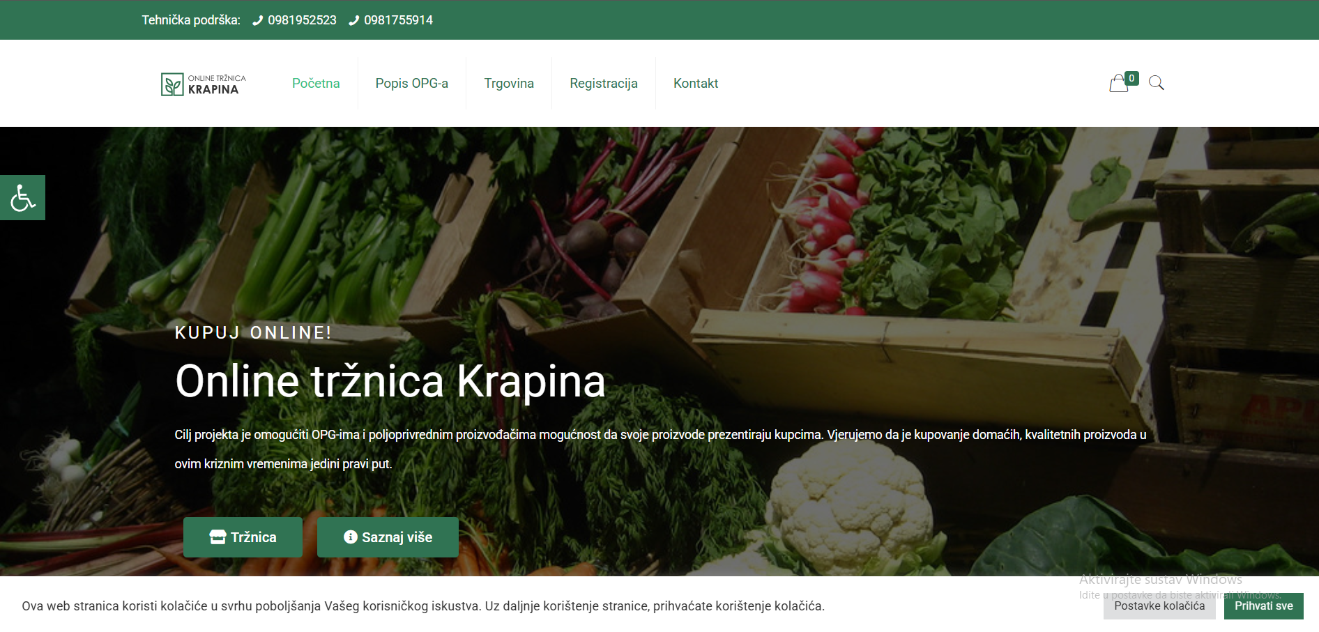 Izrada web aplikacija Online tržnica Krapina